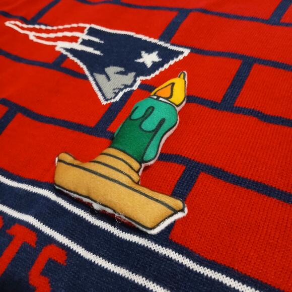 Patriots Christmas sweater NFL TEAM APPAREL  Men's large BEST SWEATAH EVAH - Picture 4 of 16